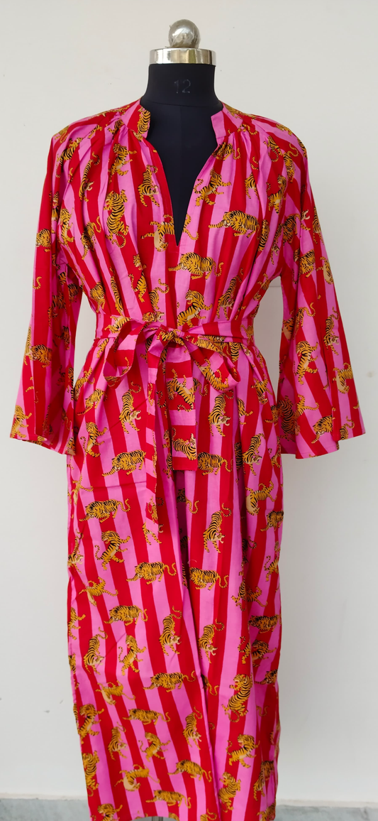 Tiger Lily Pink/Red | Caftan Dress