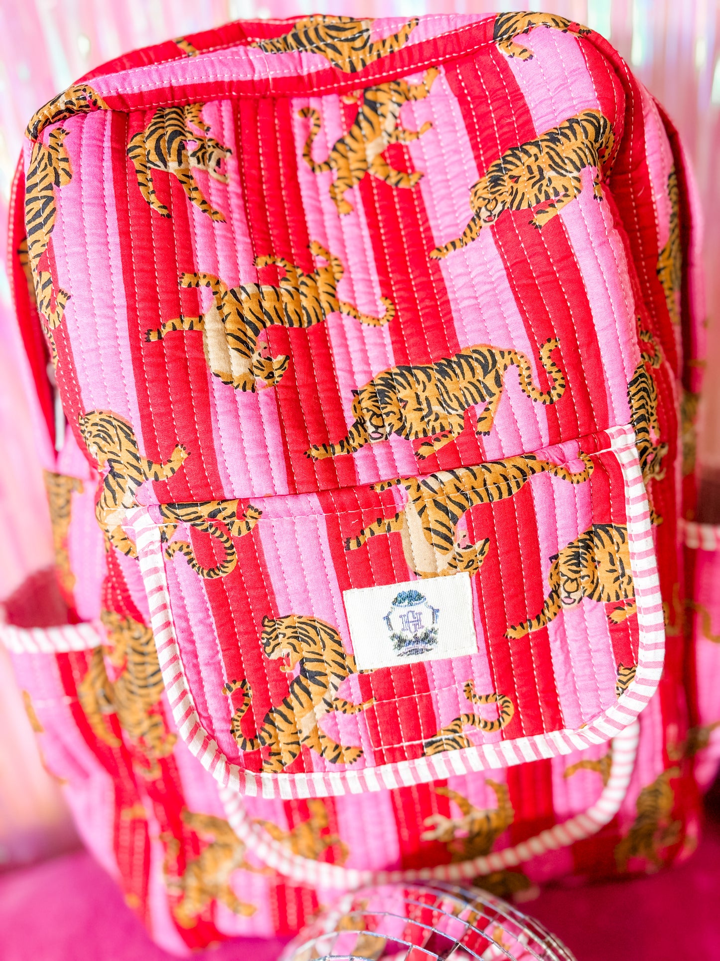 Tiger Lily Quilted Backpack