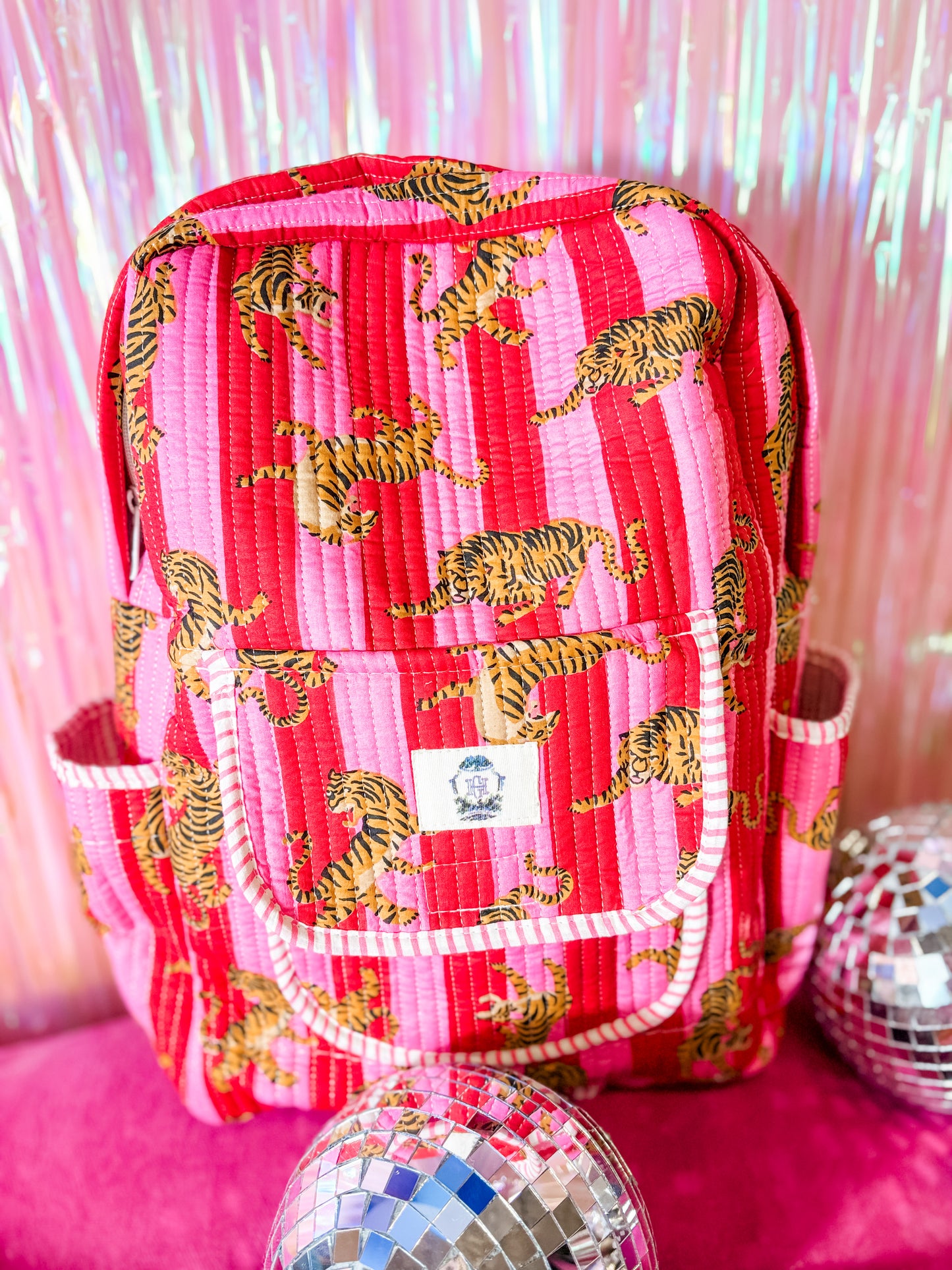 Tiger Lily Quilted Backpack