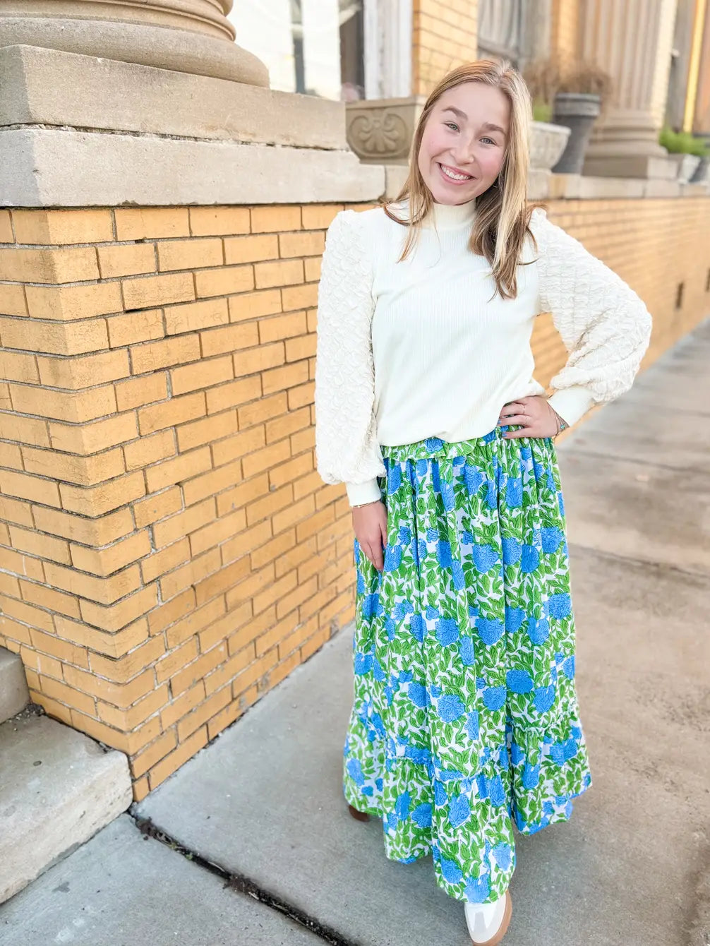 Charleston Ruffle Maxi Skirt