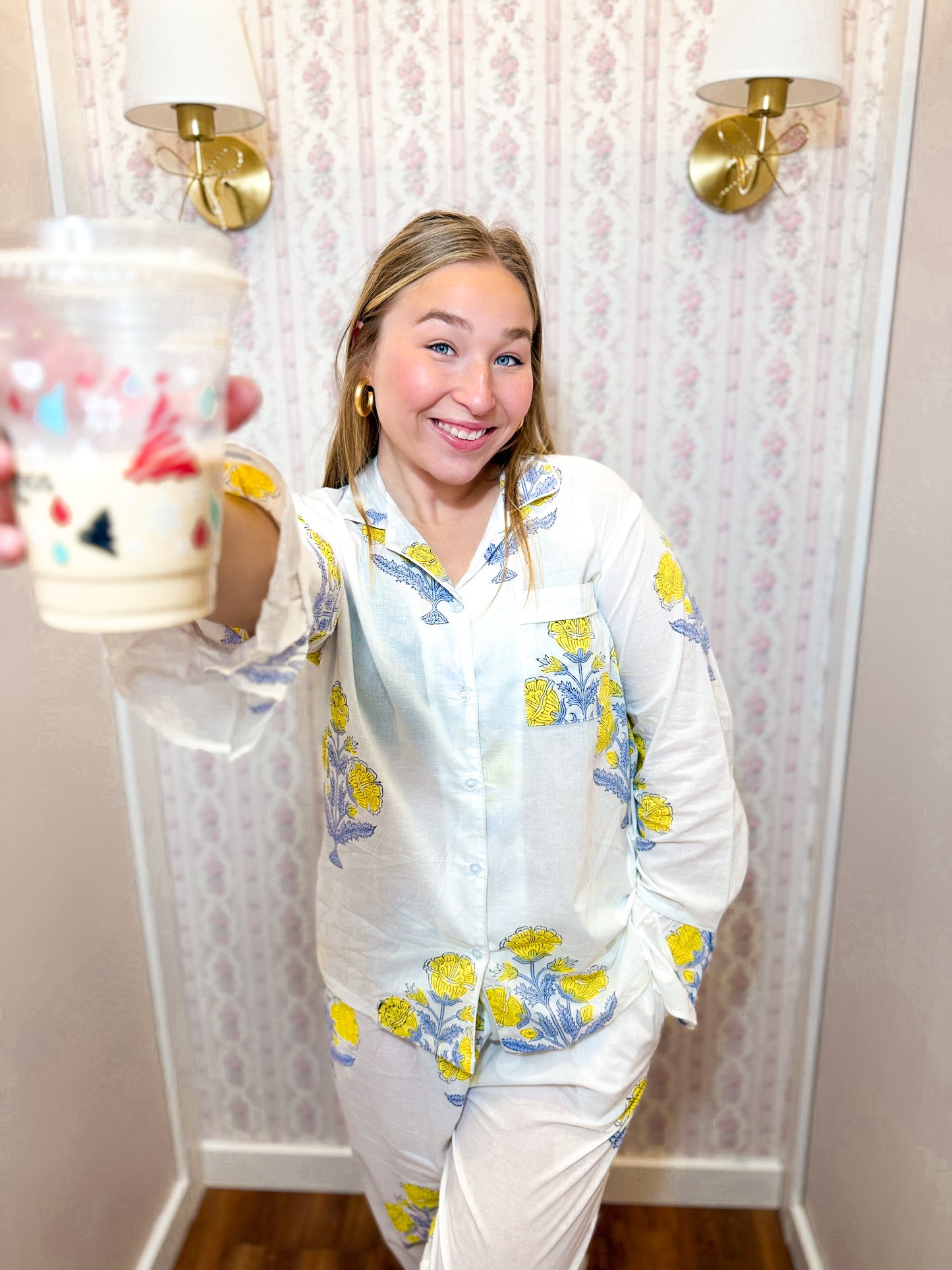 Lemon Drop | Ruffle Pajama Pant Set