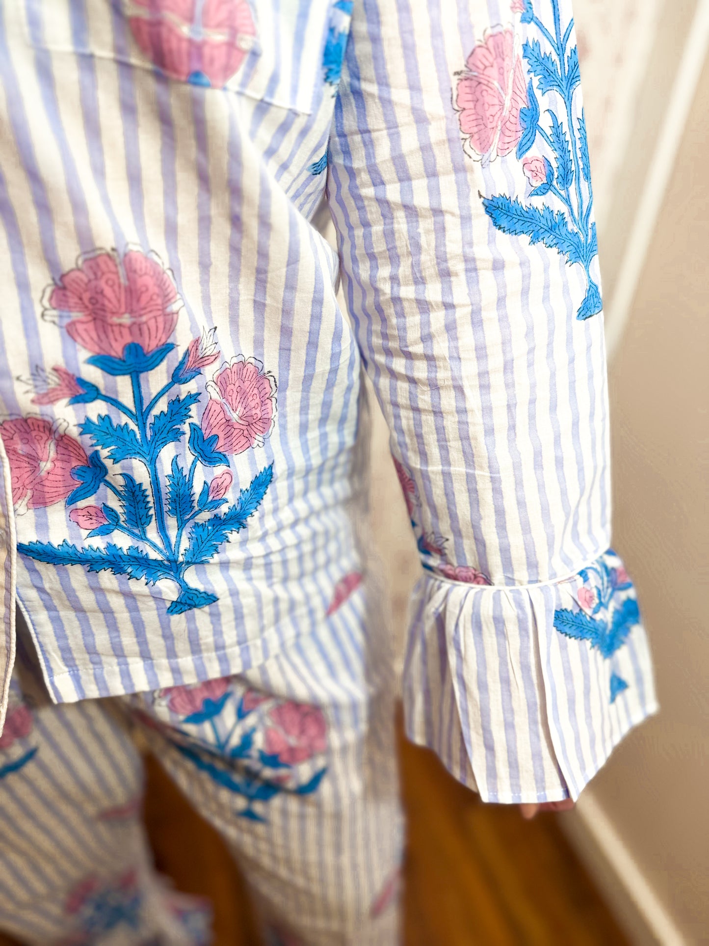 Sweet Blues Ruffle Pajama Pant Set