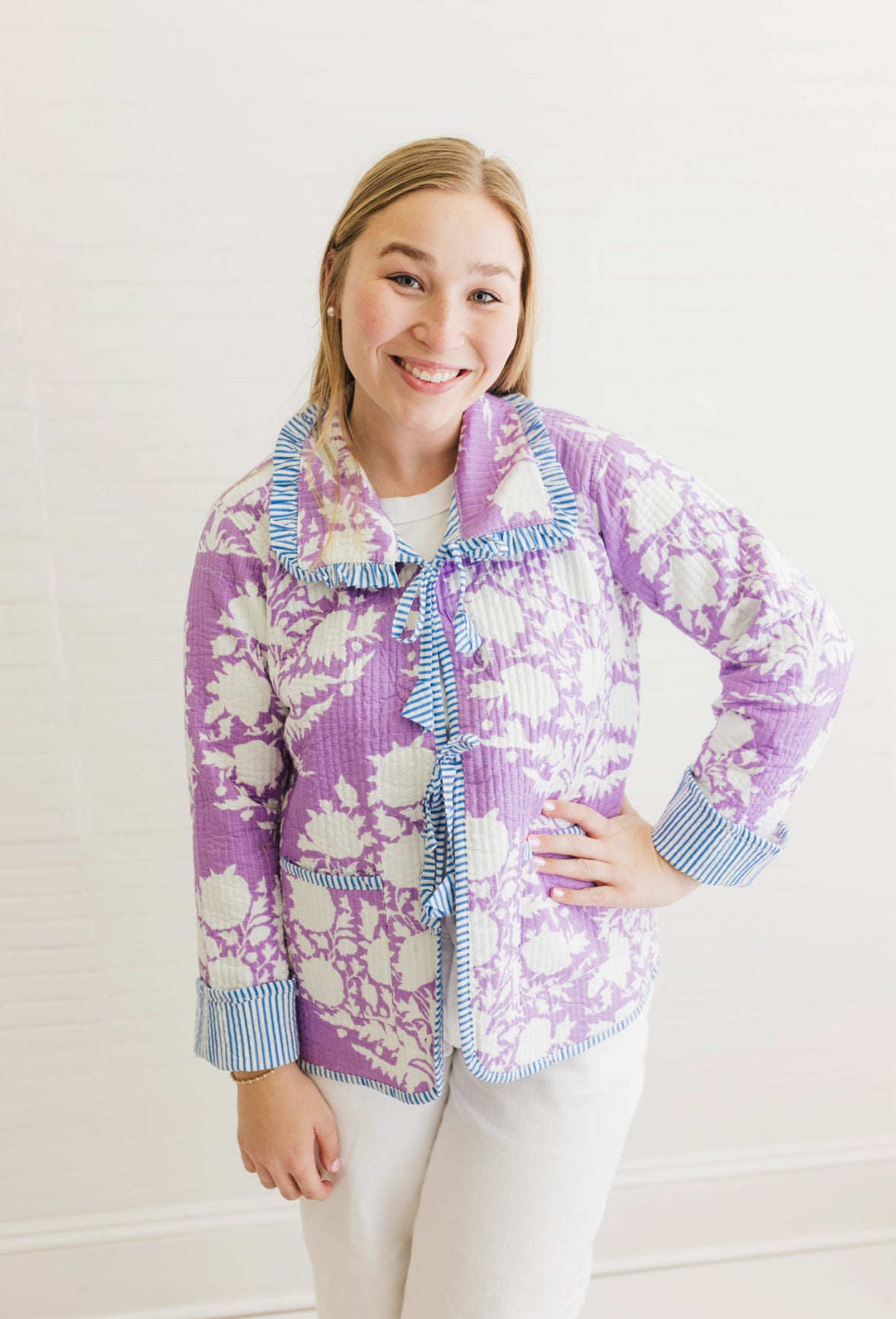 Lilac Haven | Ruffle Bow Jacket