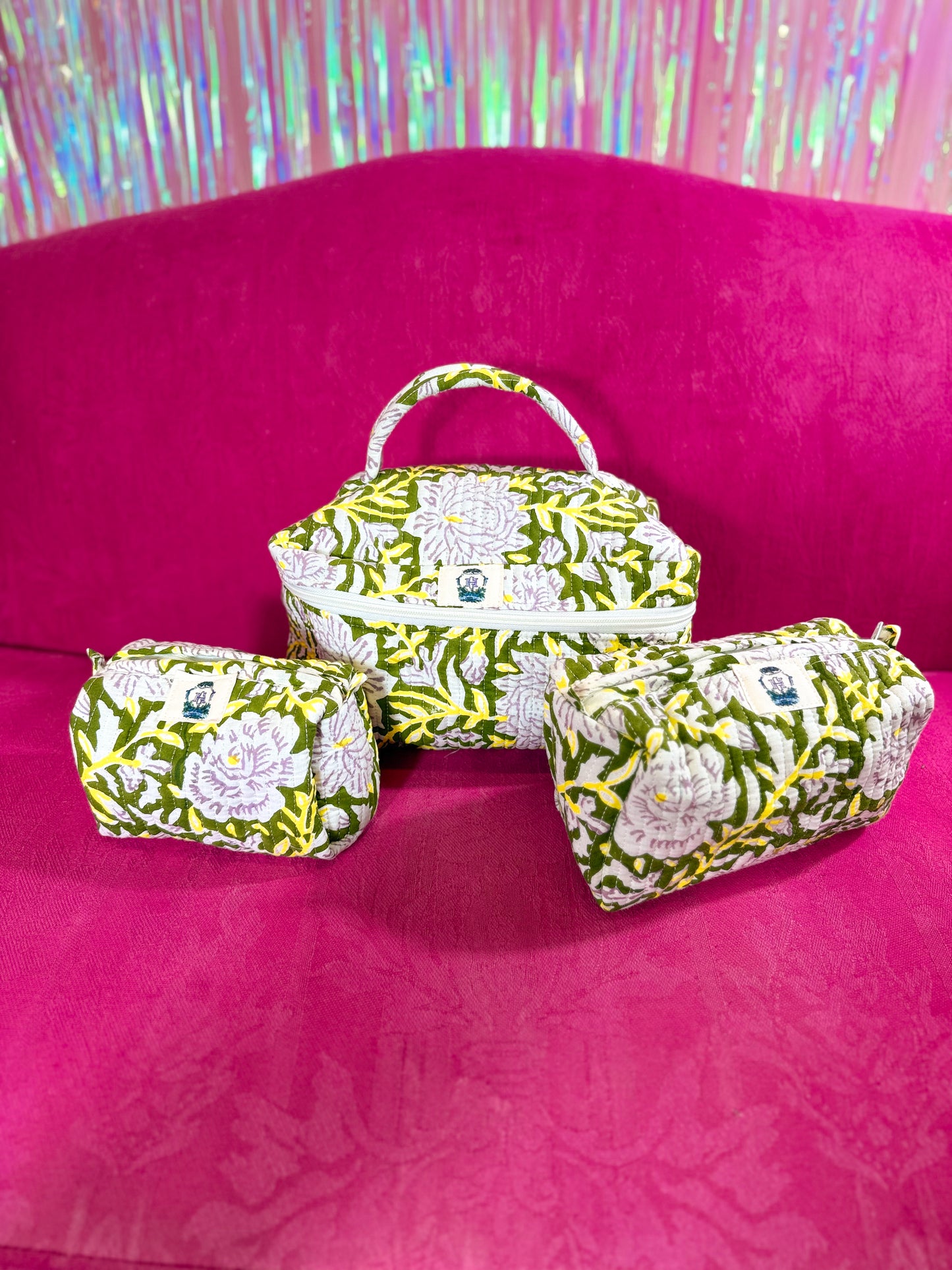 Honeysuckle Set of 3 Cosmetic Bags