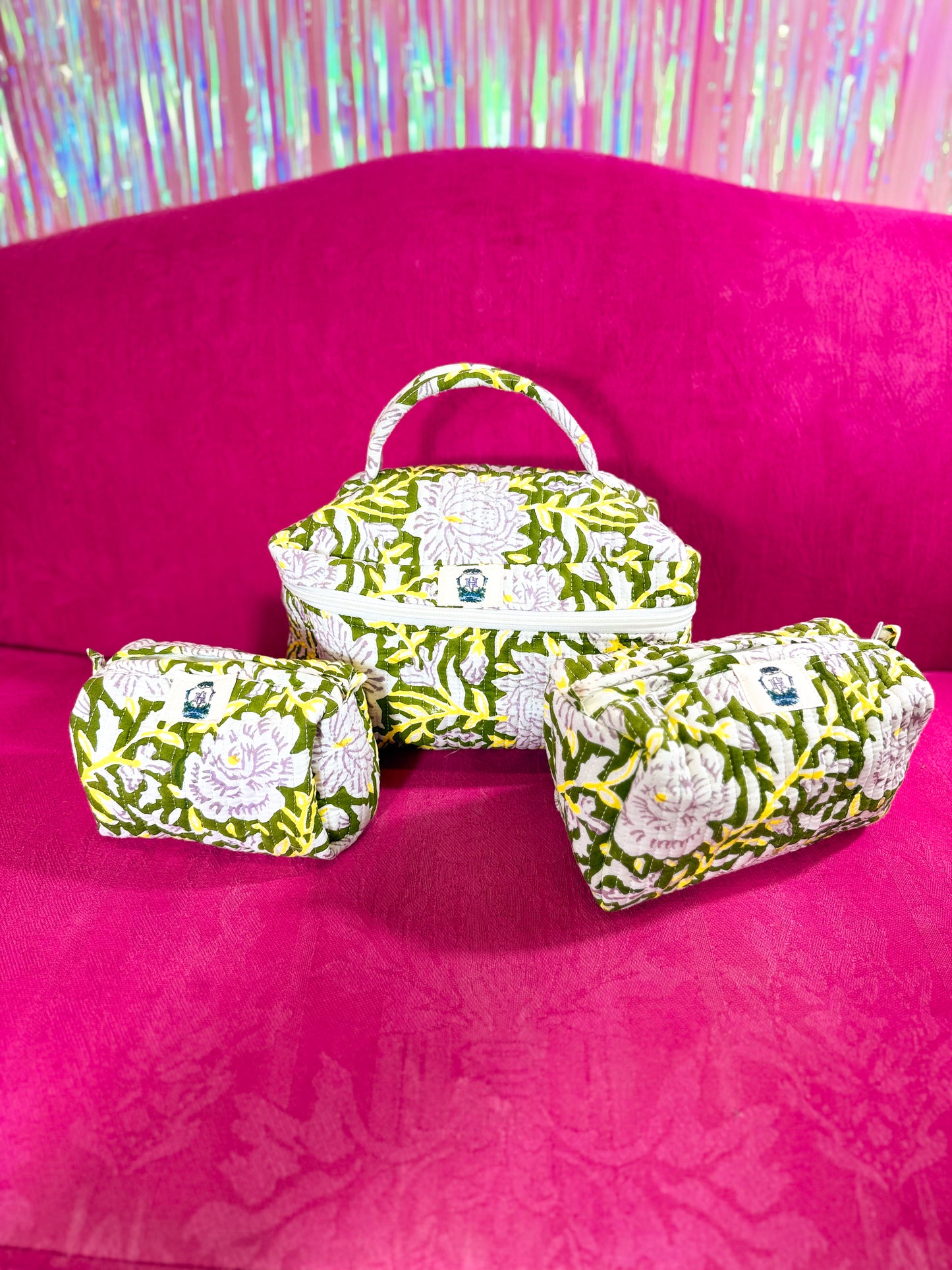 Honeysuckle Set of 3 Cosmetic Bags