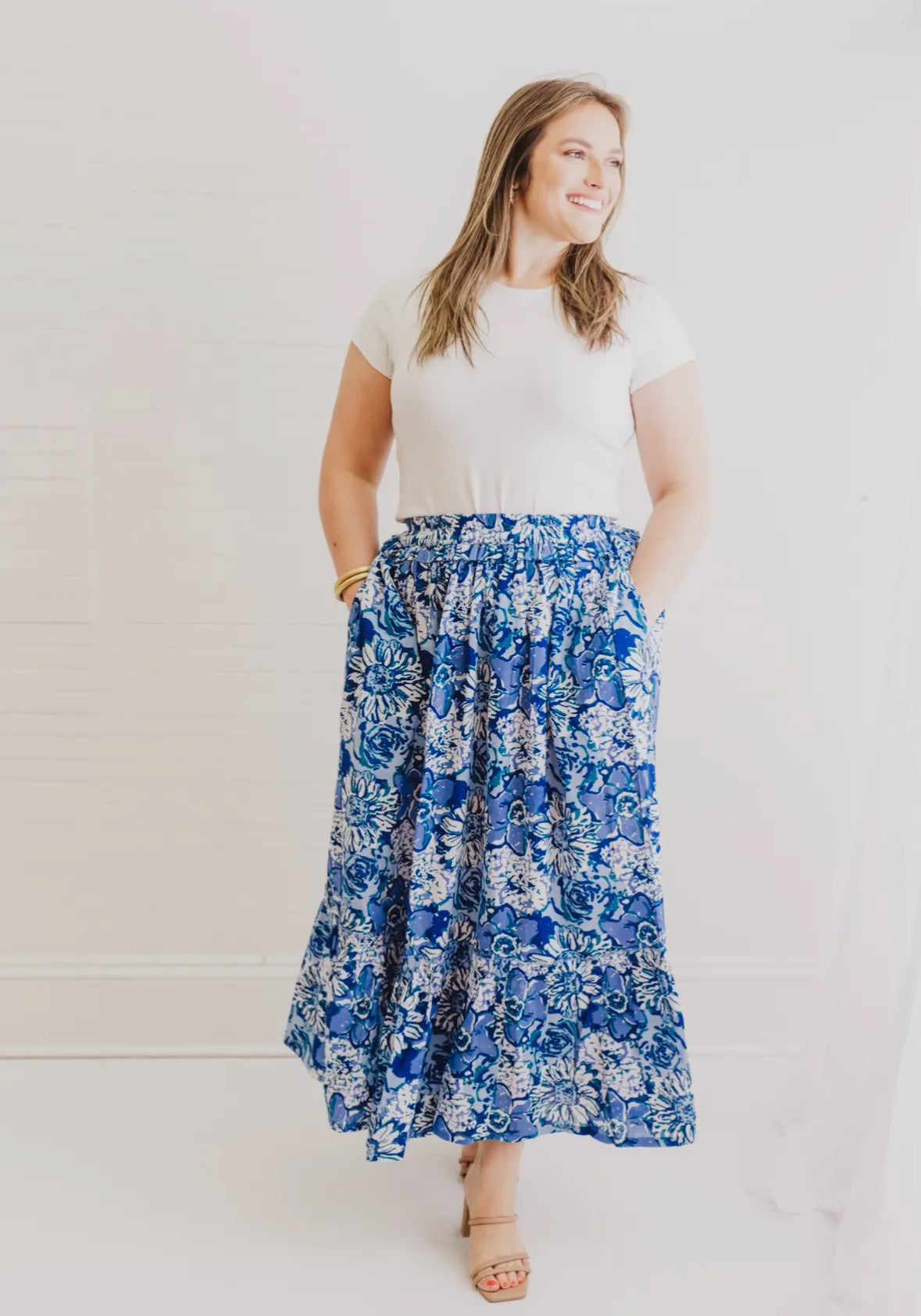 Field of Dreams Ruffle Maxi Skirt