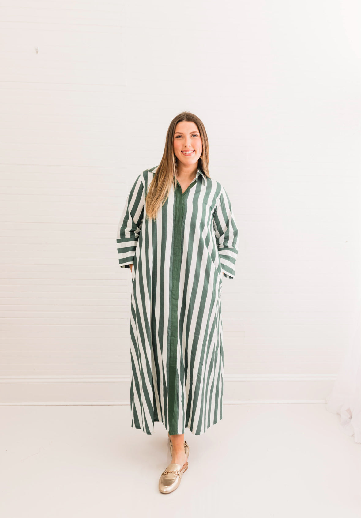 Augusta Stripe Cabana Caftan Dress