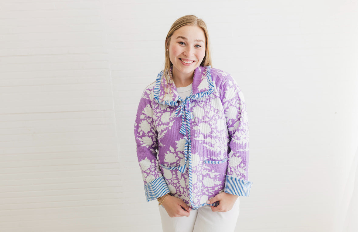 Lilac Haven | Ruffle Bow Jacket