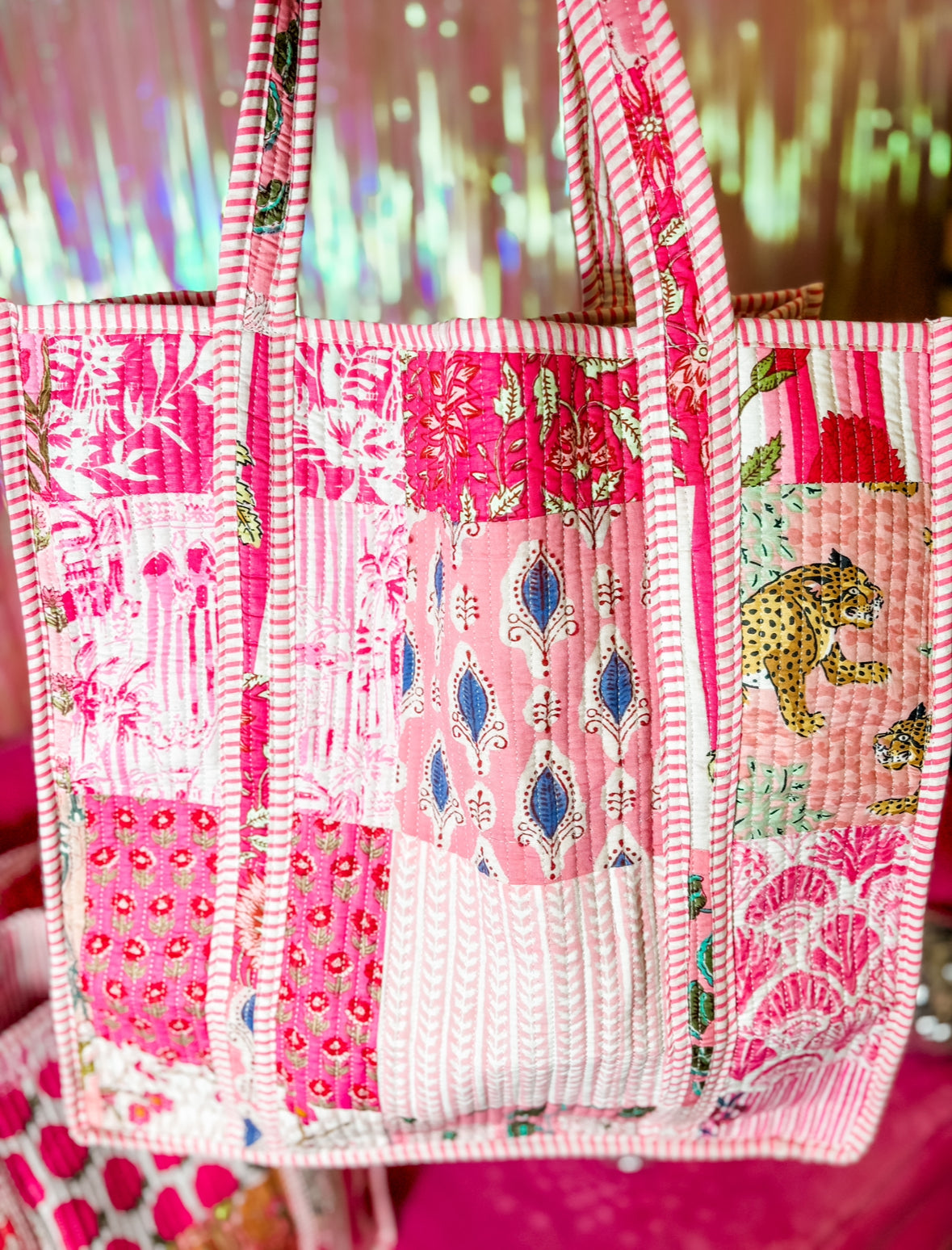 Pink City Regular Quilted Tote Bag