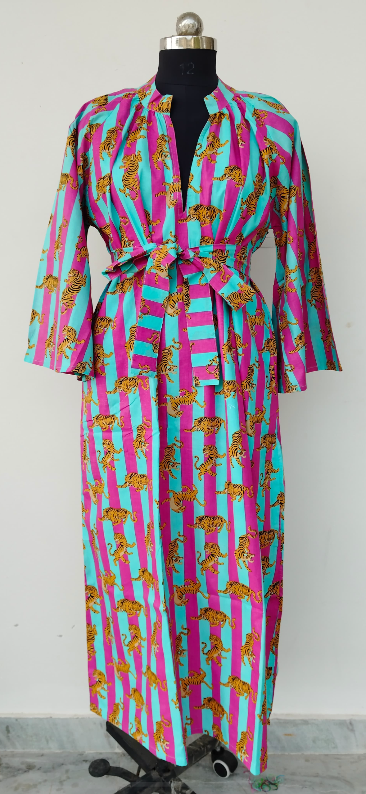 Tiger Lily Pink/Blue | Caftan Dress