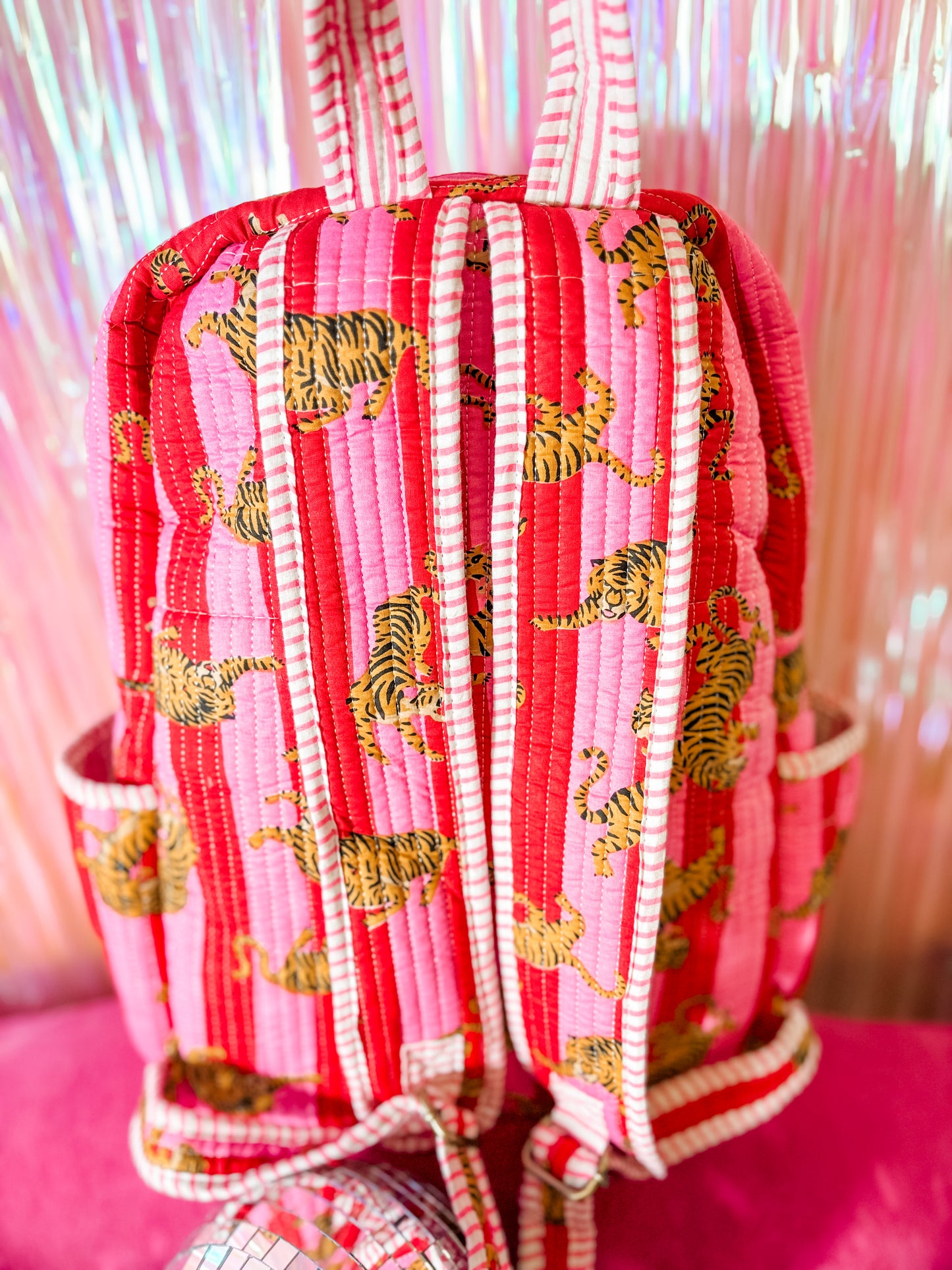 Tiger Lily Quilted Backpack