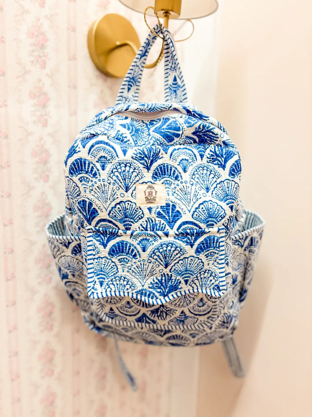 Calico Scalloped Quilted Backpack