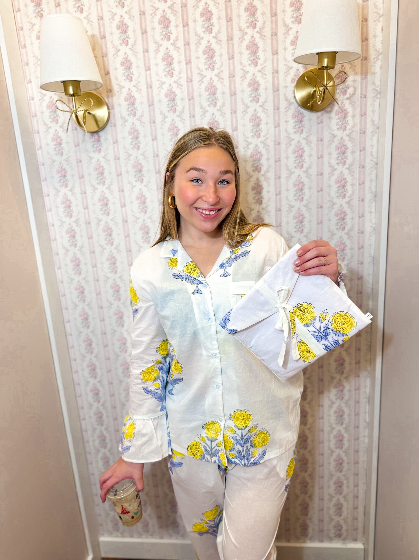 Lemon Drop | Ruffle Pajama Pant Set