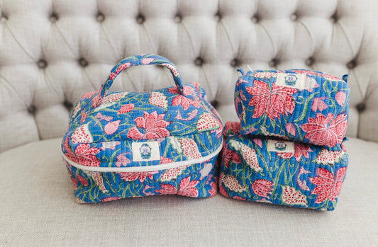 Seascape | Set of 3 Cosmetic Bags