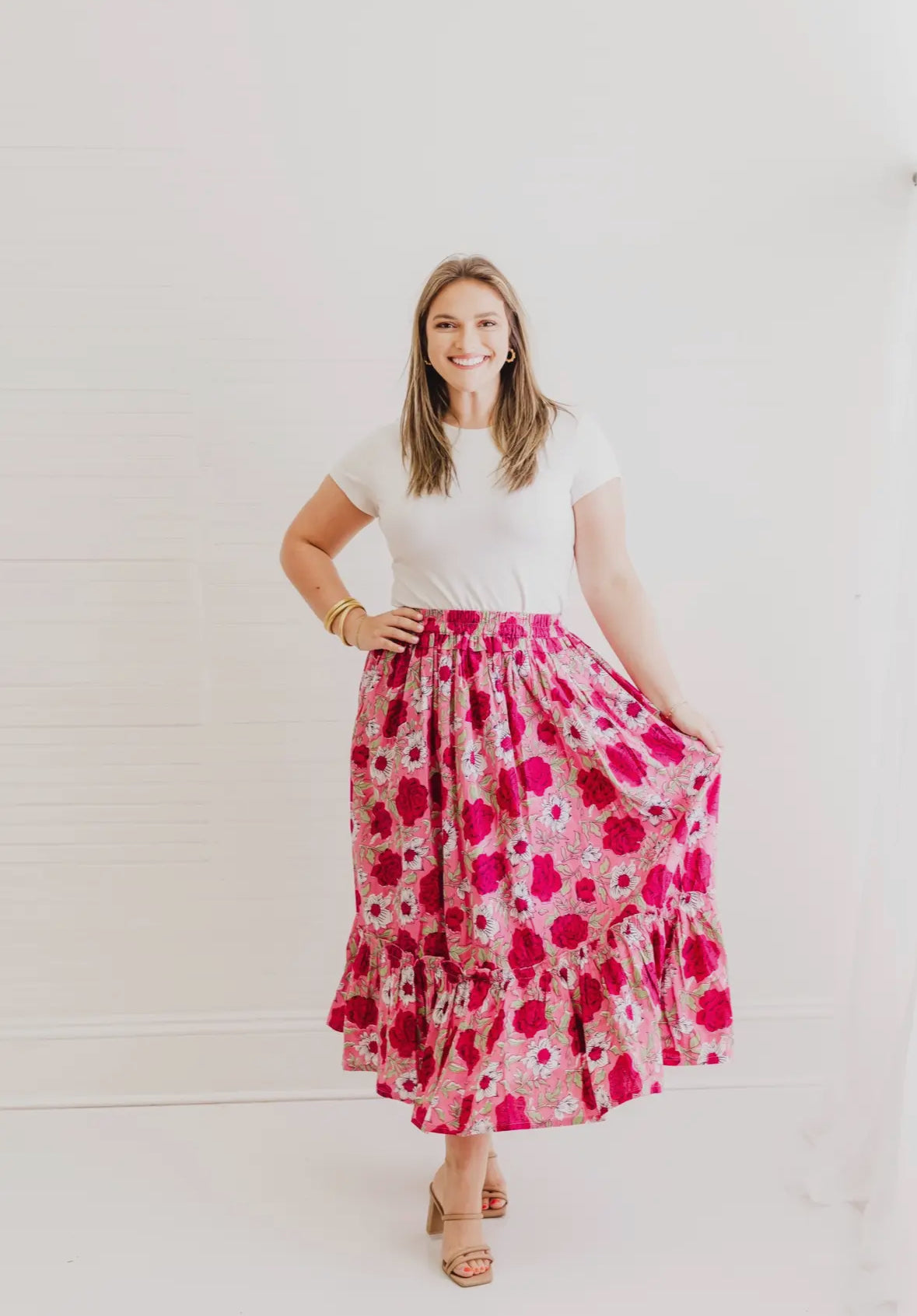 Carnation Lily | Ruffle Maxi Skirt