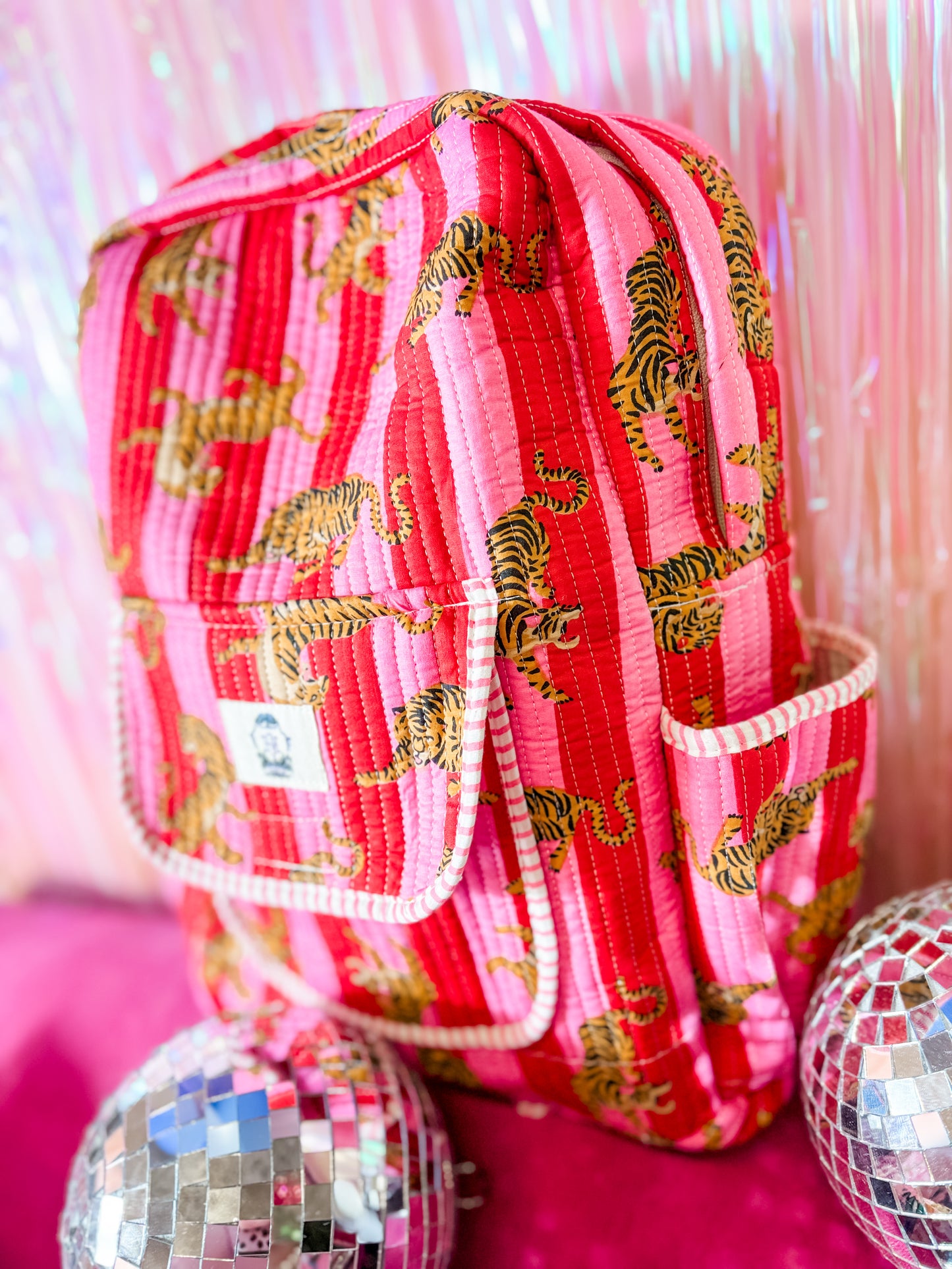 Tiger Lily Quilted Backpack