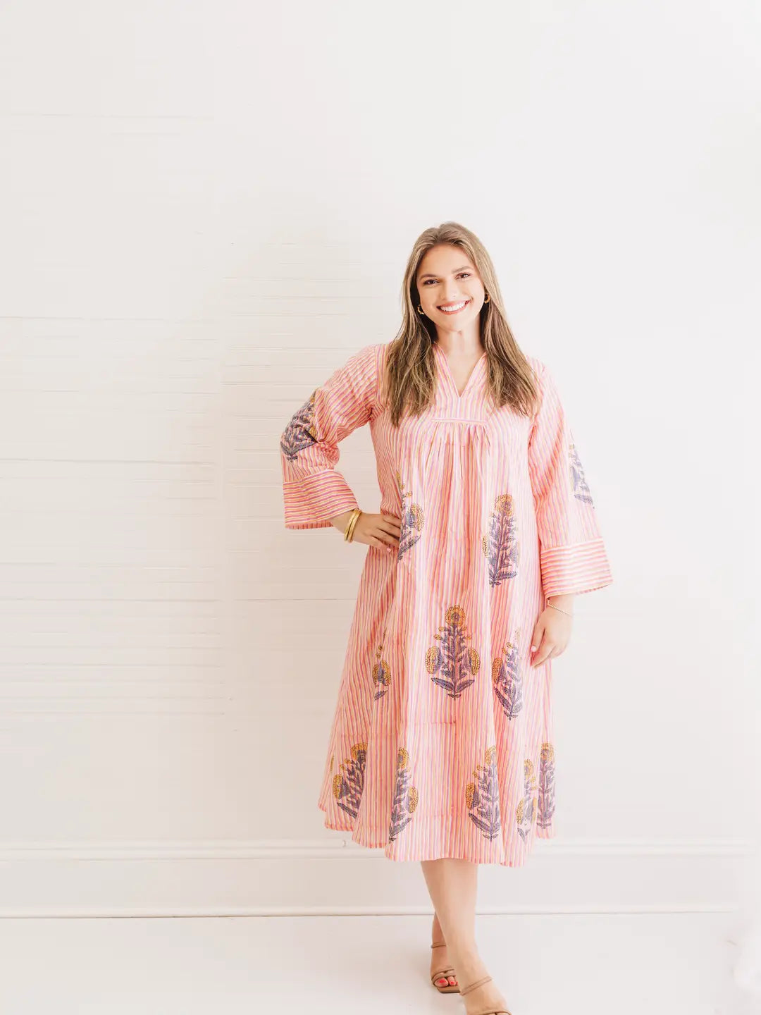 Georgia Peach Caftan Dress