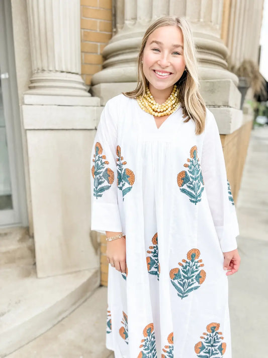 Golden Isle Caftan Dress