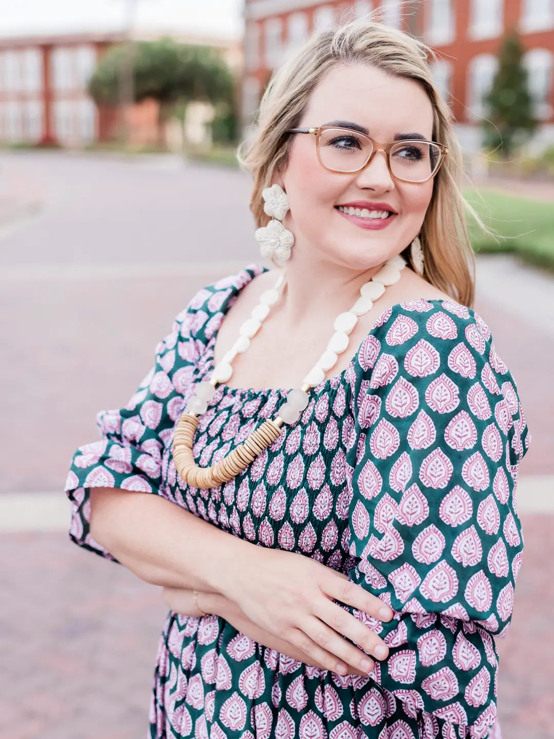 Coastal Palm Flounce Resort Dress