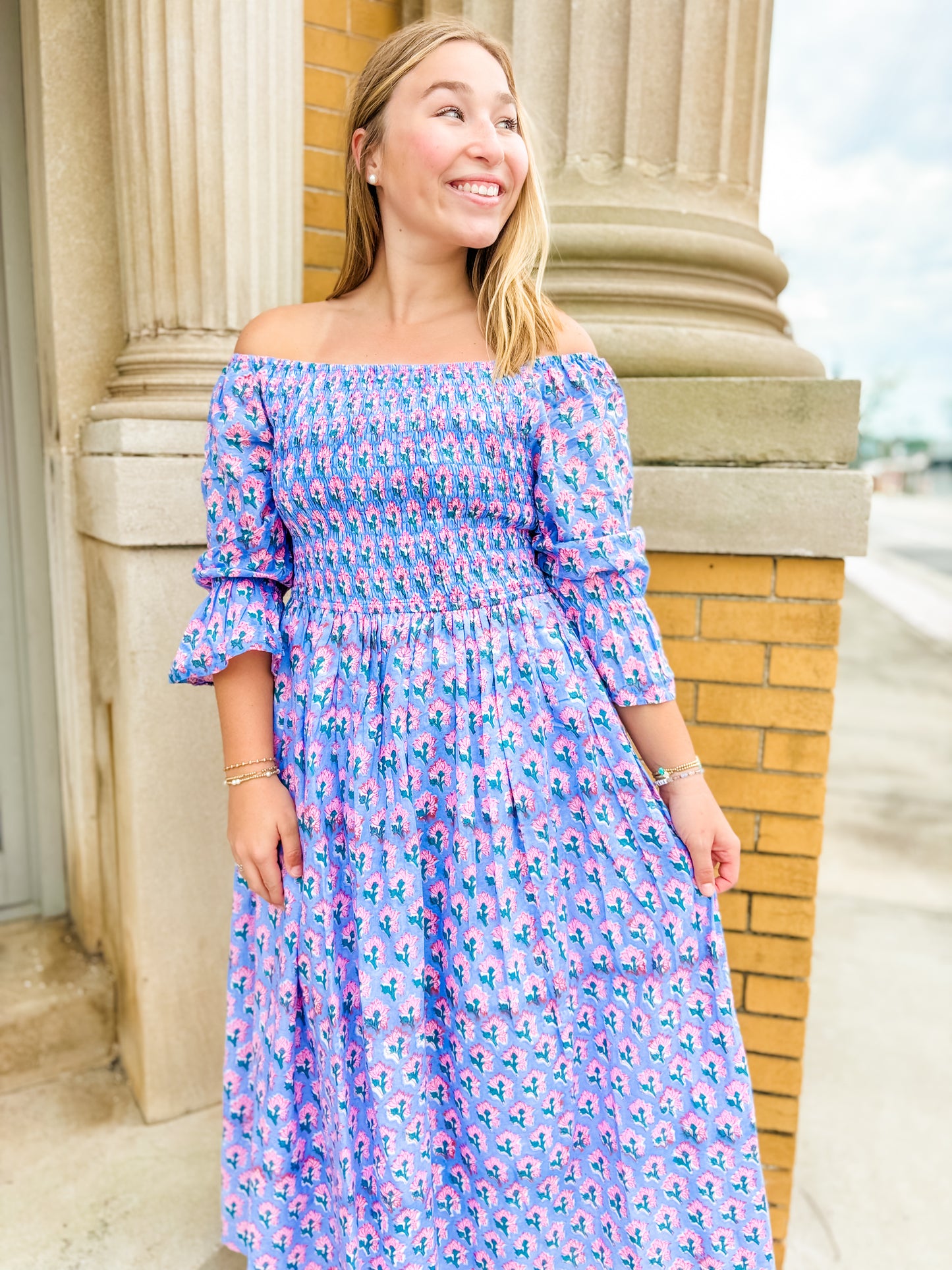 Pink Blossom Flounce Resort Dress