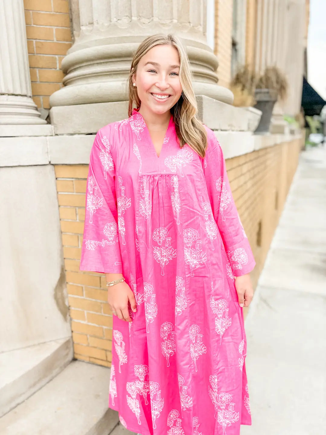 Pink Lily Caftan Dress 