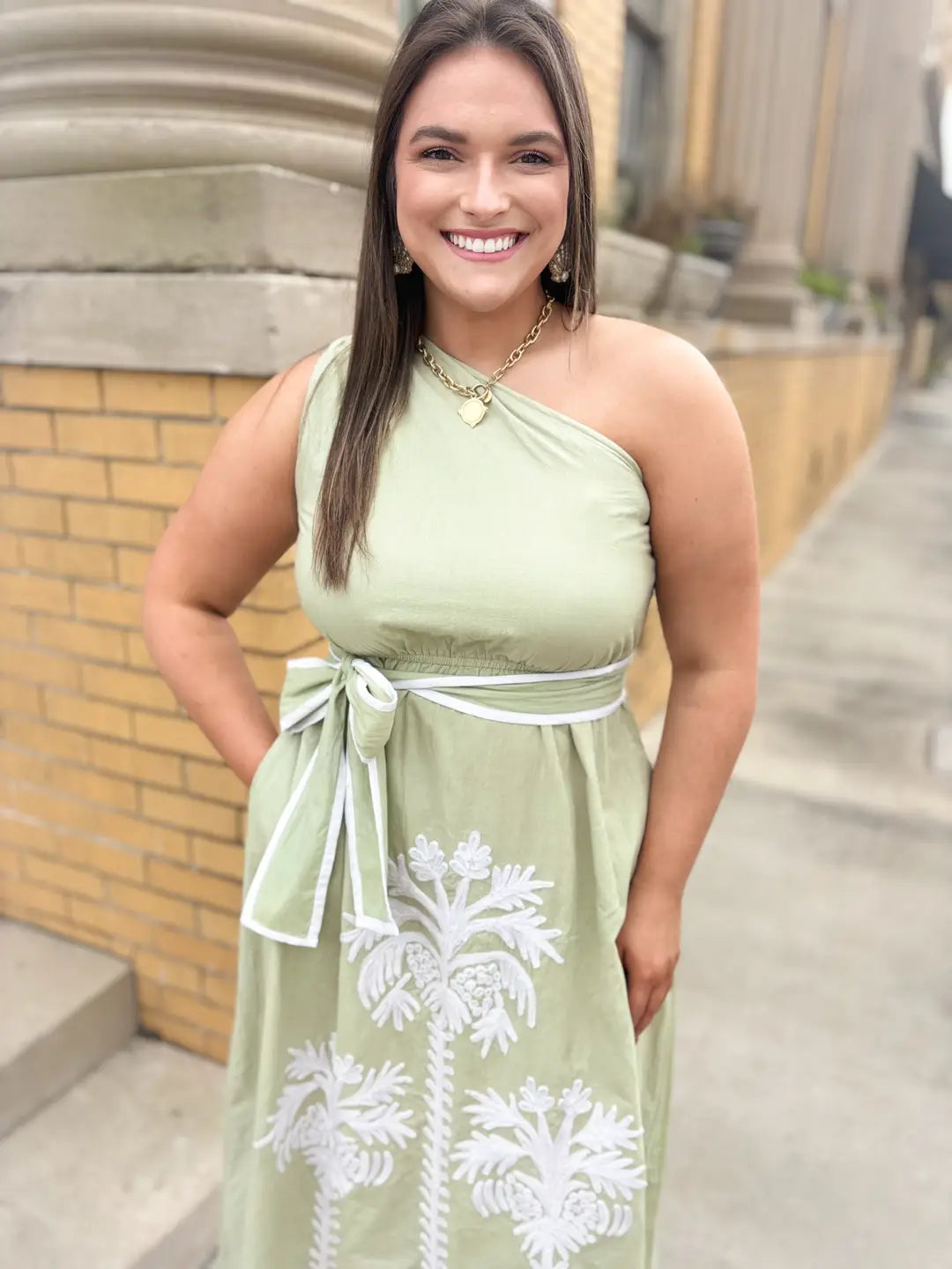 Royal Palms | One Shoulder Midi Dress