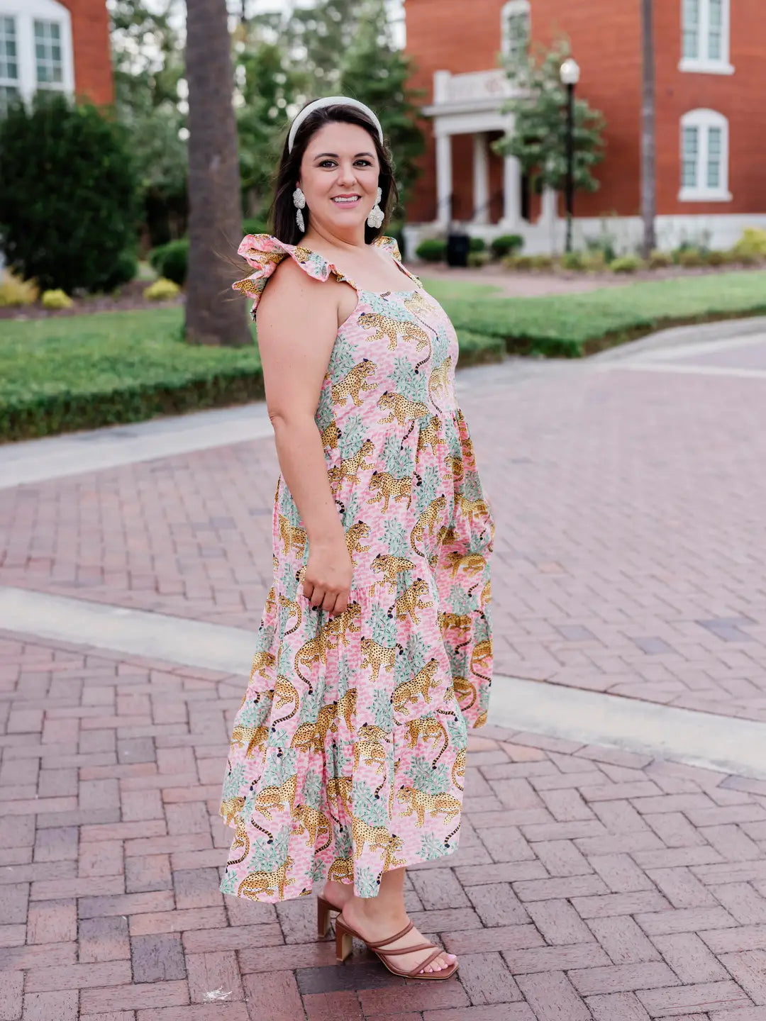 Safari Blooms Flutter Dress