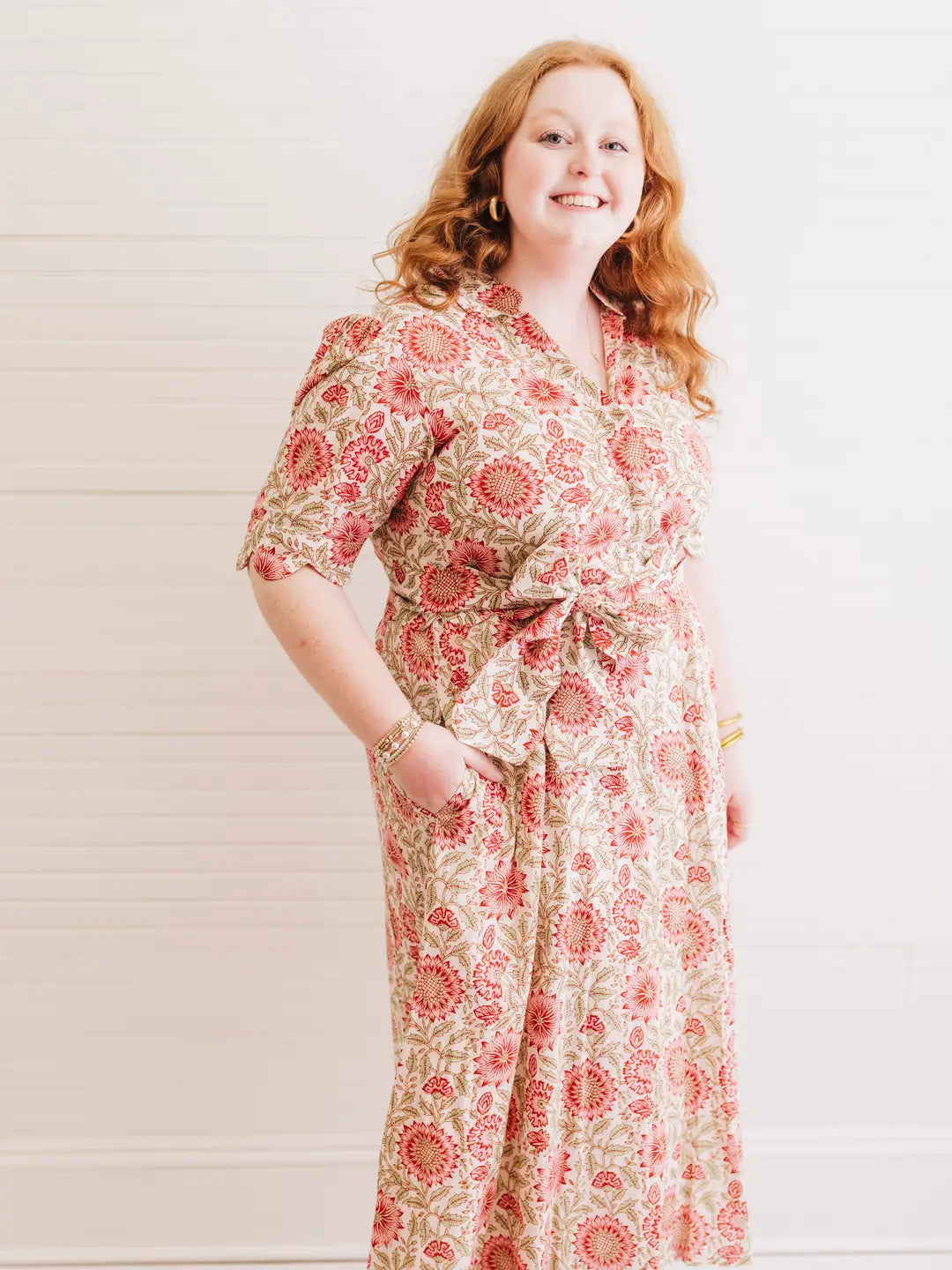 Toasted Bloom Grace Scalloped Dress