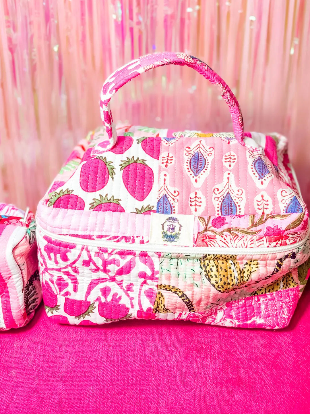 Pink City | Quilted Cosmetic Bags-set of 3